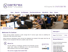 Tablet Screenshot of centrexservices.co.uk